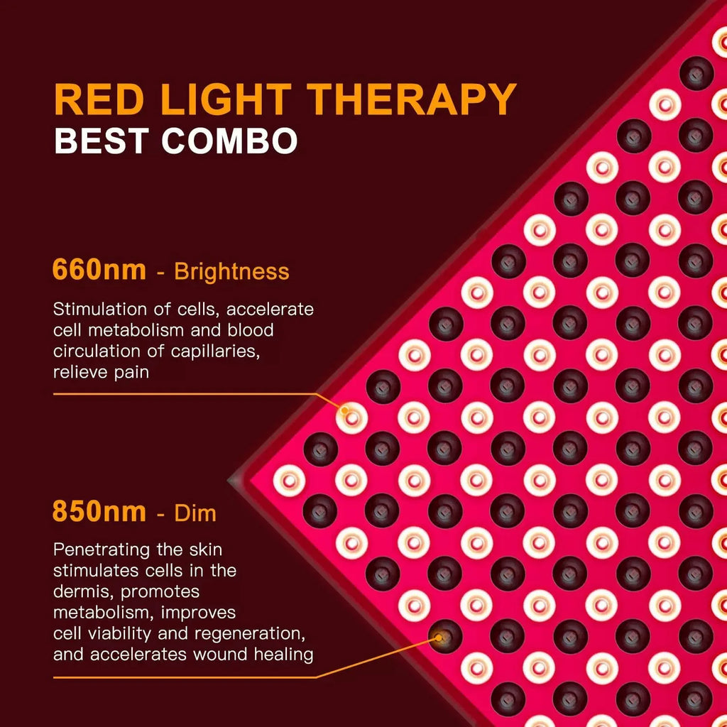 Hot Sale 225 LED Red LED Light Therapy Panel Deep Red 660nm And Near Infrared 850nm Skin Care LED Light Therapy Combo